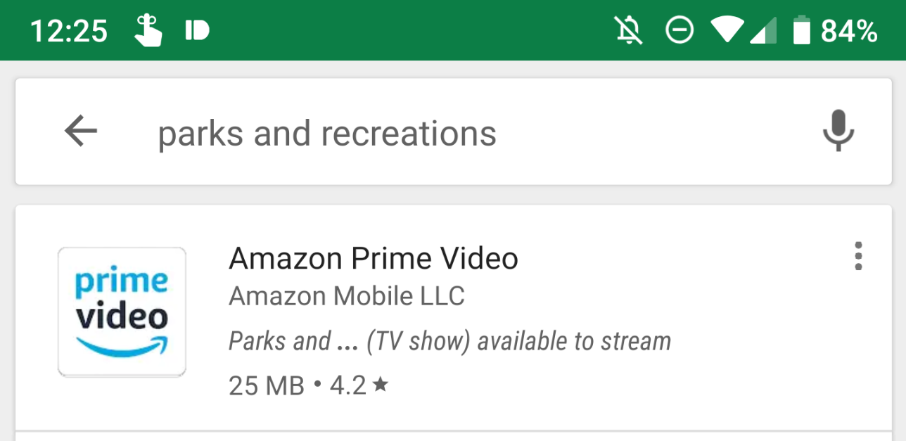 جوجل بلاي يعرض لك تطبيقات البث التي تحتوي على العرض الذي تبحث عنه