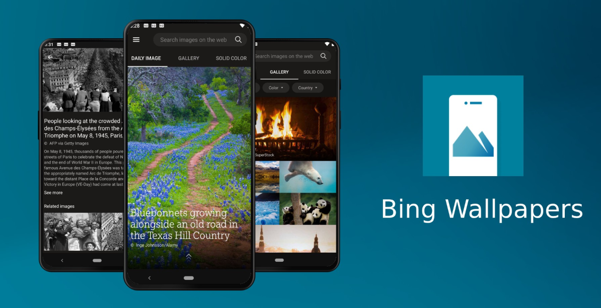 جديد تطبيقات مايكروسوفت Bing Wallpapers الذي يُقدّم خلفيات جميلة على أندرويد