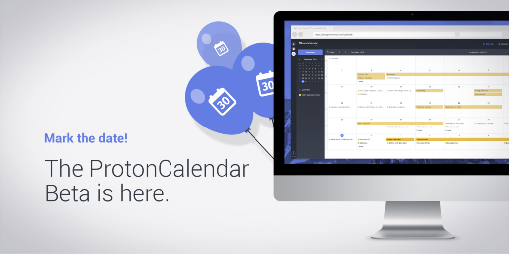 proton calendar desktop