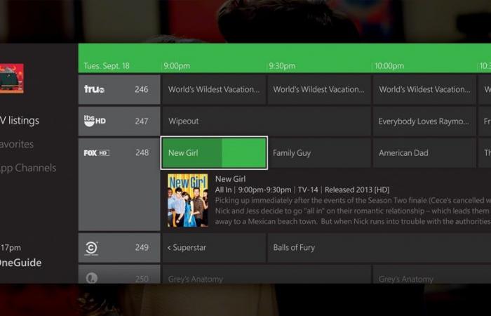 عصر Xbox TV ينتهي في مايو بإزالة قوائم OneGuide TV