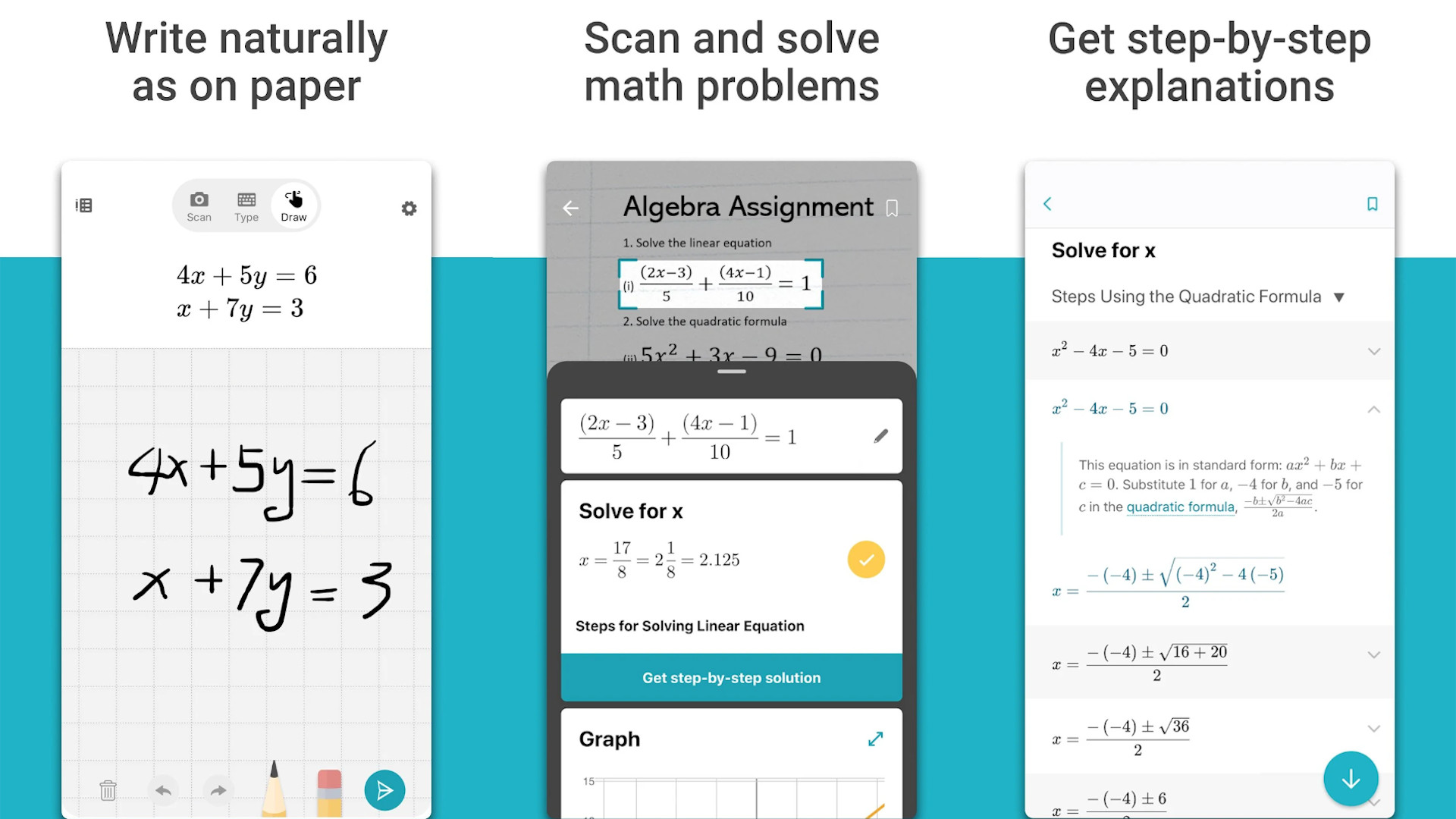 حل المعادلات عبر تطبيق Microsoft Math بالخطوات