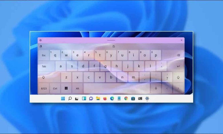 تغيير شكل لوحة المفاتيح الإفتراضية في ويندوز 11