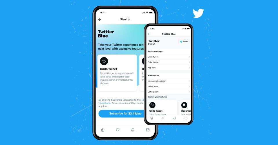 تويتر يرفع سعر اشتراكات Blue إلى 5 دولارات شهريًا