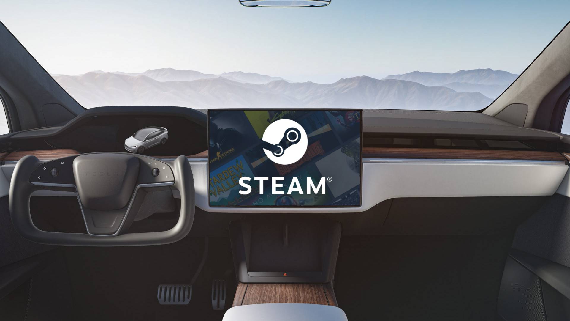 كيف تخطط Tesla لدمج Steam للألعاب داخل سياراتها؟