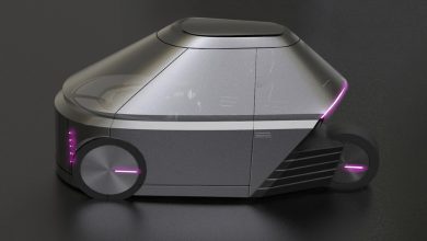 سيارة مستقبلية هجينة بين السيارات والدراجات النارية