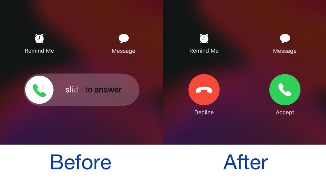 ما السر وراء ظهور شاشتين مختلفتين عند الرد على المكالمات في آيفون؟