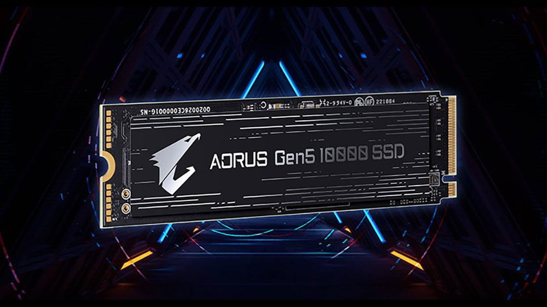 شركة جيجابايت تطلق القرص الصلب Aorus Gen5 بسرعة 10000 ميغابايت/ثانية