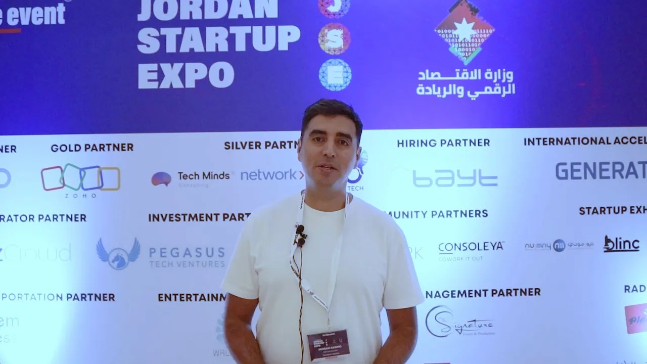 مقابلة فريق تك عربي مع السيد حسام حمو رئيس شركة طماطم على هامش معرض ومؤتمر الشركات الناشئة الأردنية