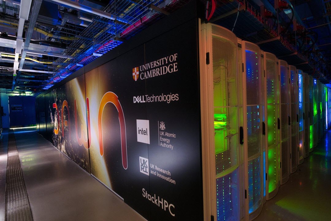 جامعة كامبريدج وإنتل وديل تتعاون معاً لإنتاج أسرع حاسوب للذكاء الاصطناعي