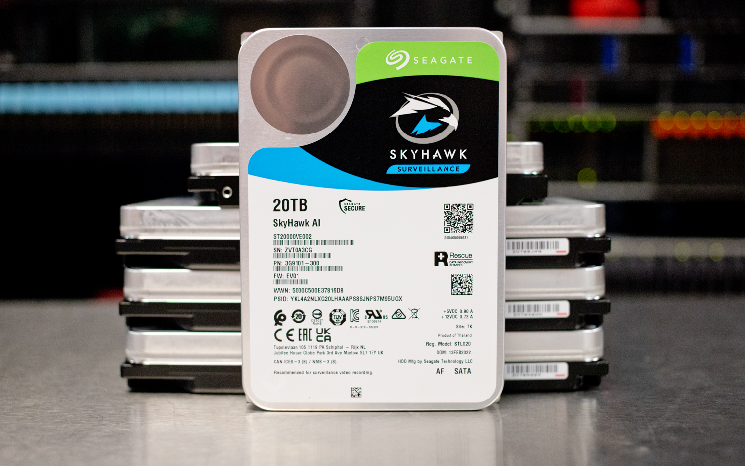 Seagate تطرح قرص SkyHawk AI CMR HDD بحجم قياسي جديد