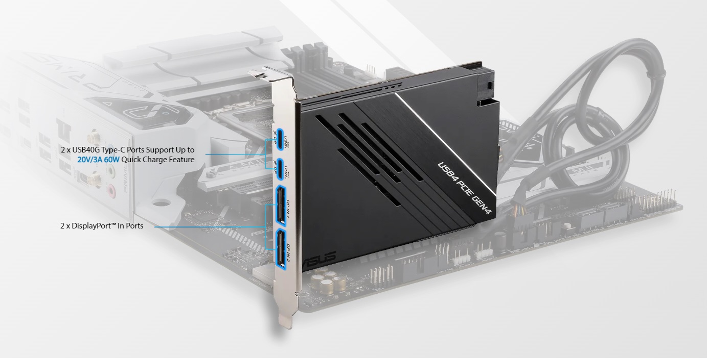 أسوس تطلق بطاقة توسعة USB4 PCIe Gen4 لدعم أحدث منافذ USB