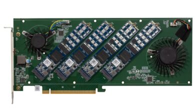 Sparkle تقدم بطاقة تخزين PCIe Gen 4 Quad M.2 Riser