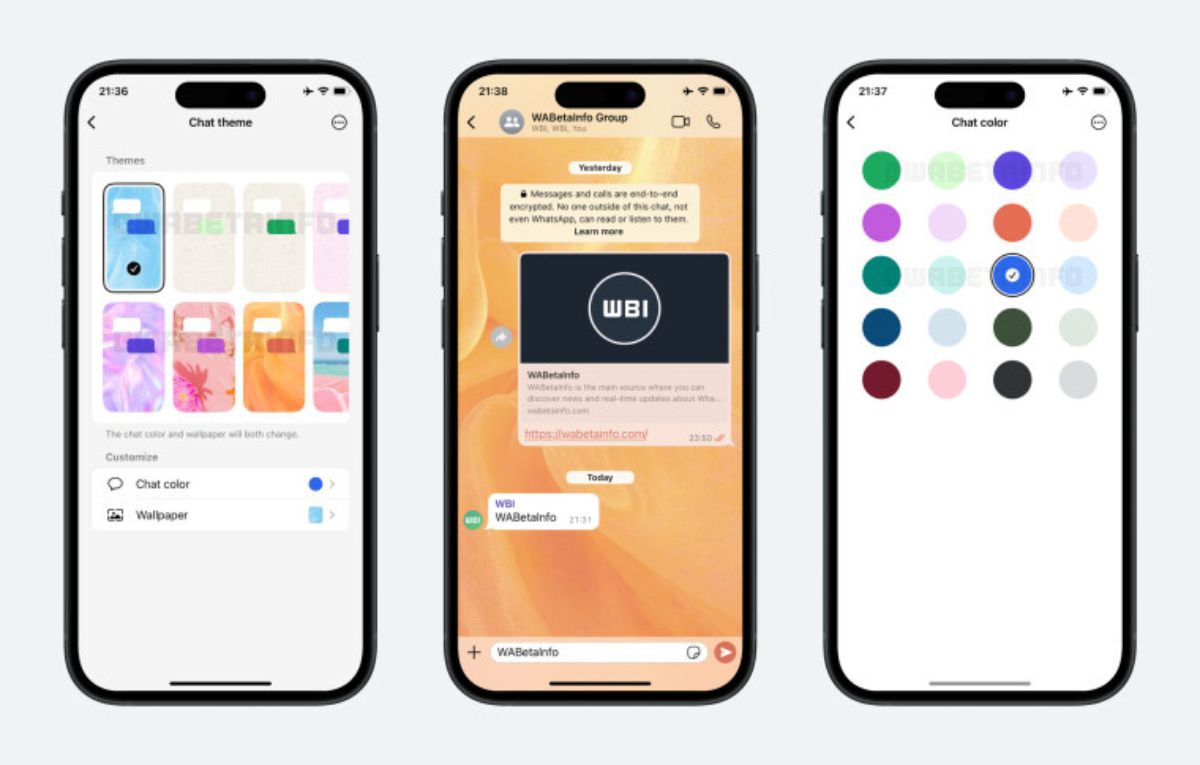 واتساب تطلق تحديثًا جديدًا لهواتف آيفون يتيح تخصيص ألوان واجهة الدردشات
