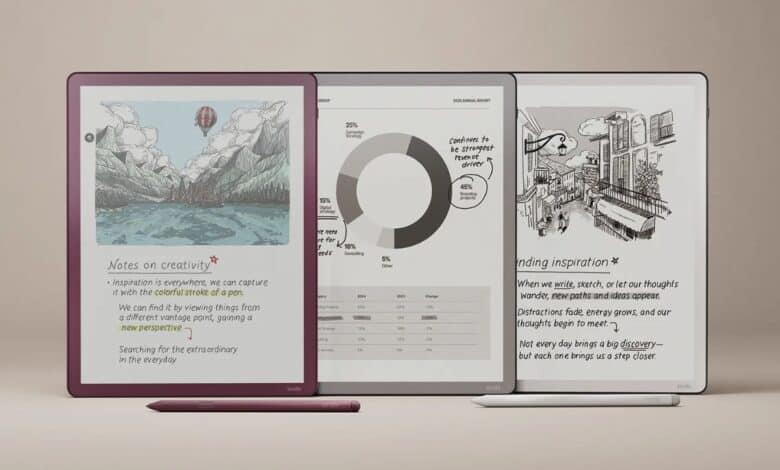 أمازون تكشف عن Kindle Scribe الجديد بإصدار ملون وتقنيات ذكية للقراءة والكتابة