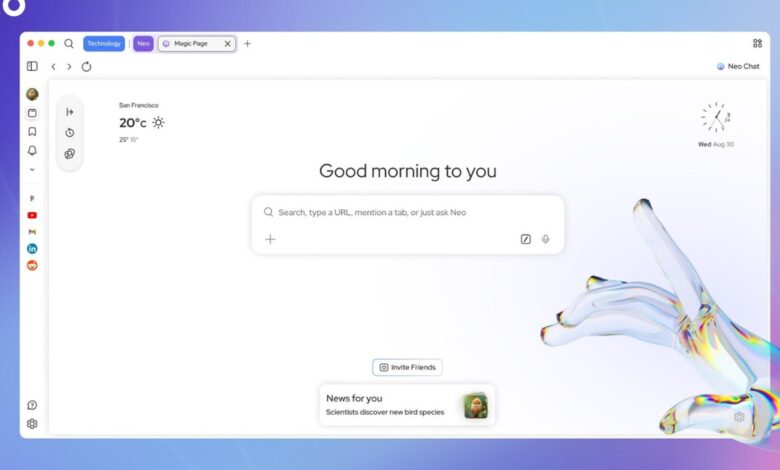 نورتون تطلق متصفح Neo: أول متصفح ذكاء اصطناعي “صفر أوامر” بتركيز كامل على الخصوصية والأمان