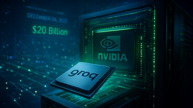 إنفيديا تبرم أكبر صفقة في تاريخها: الاستحواذ على أصول Groq مقابل 20 مليار دولار لتعزيز تقنيات الاستدلال بالذكاء الاصطناعي